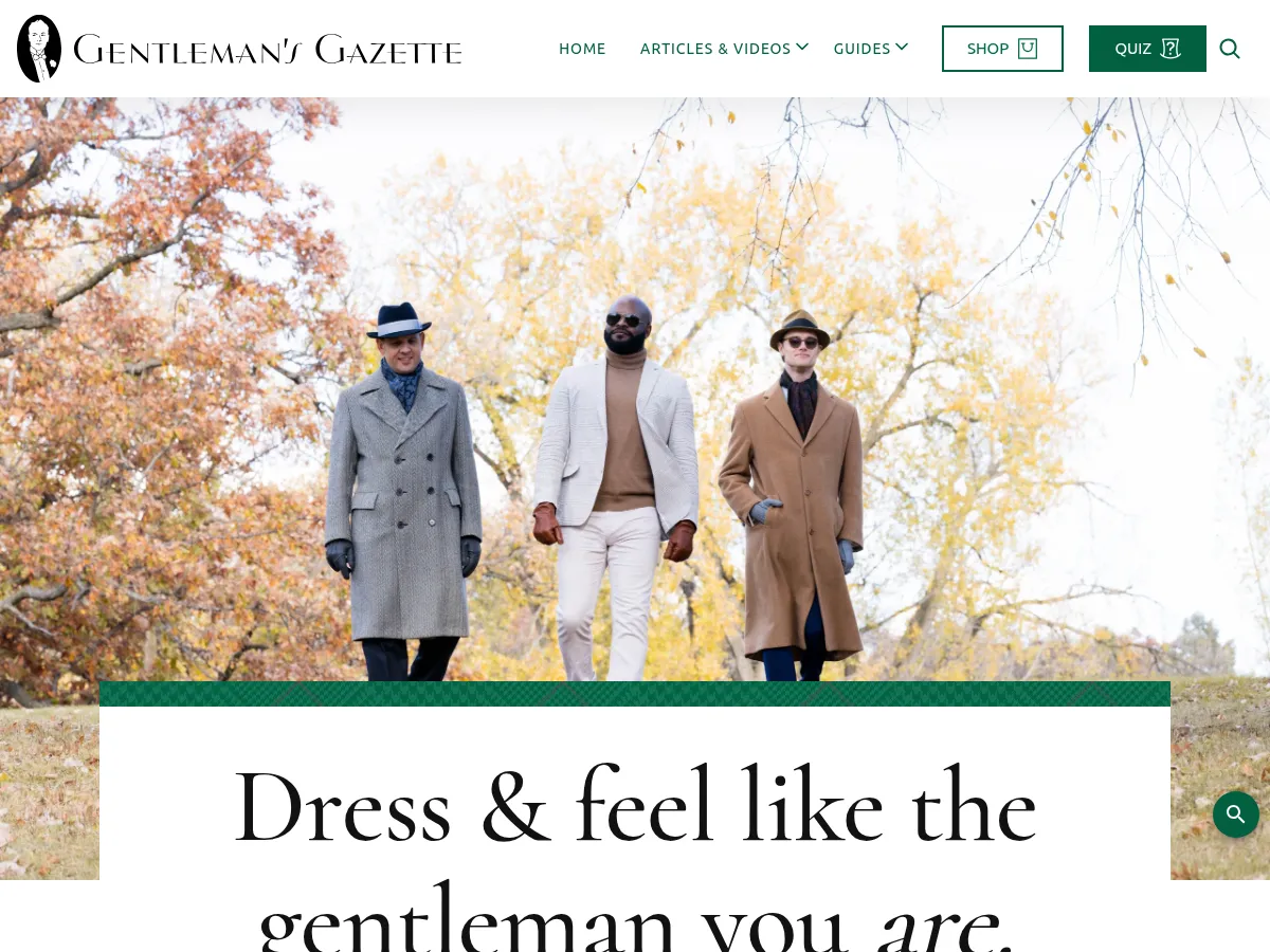 Gentlemen's Gazette Screenshot