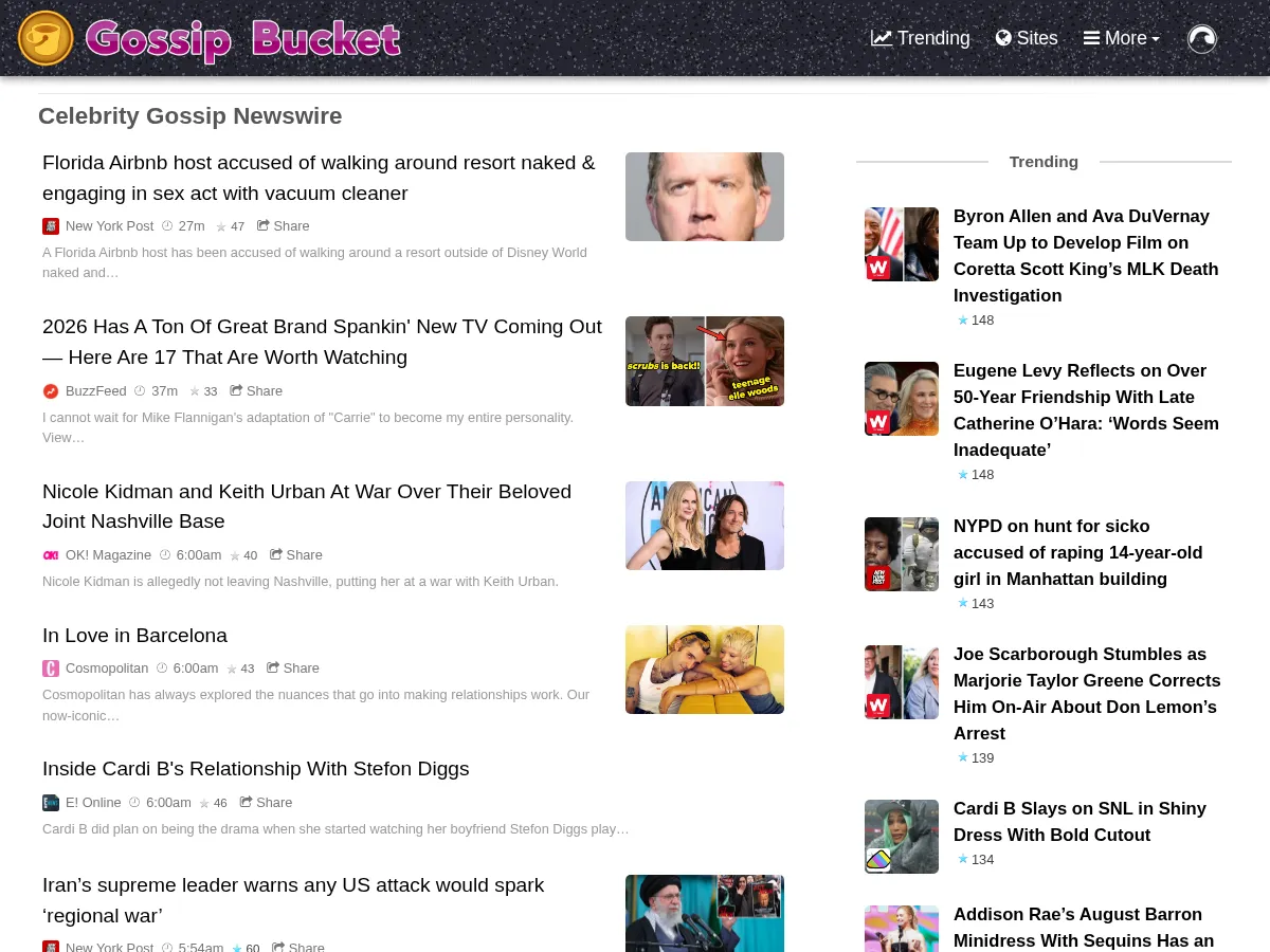 Gossip Bucket Screenshot