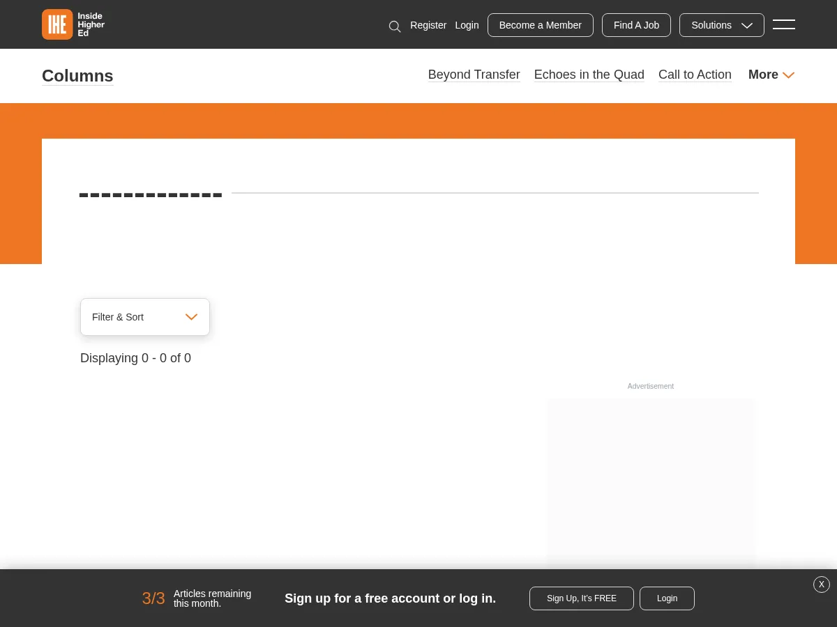 Inside Higher Ed Screenshot