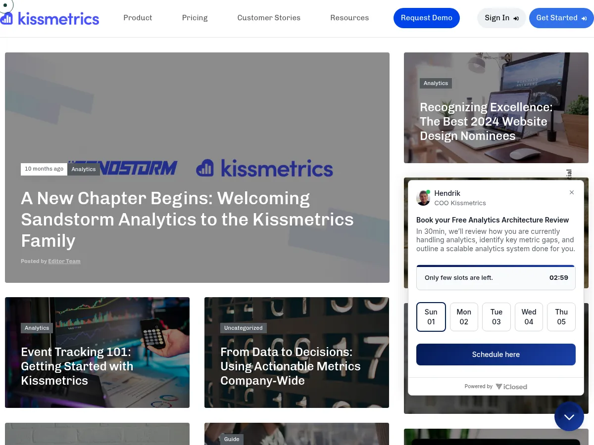 Kissmetrics Screenshot