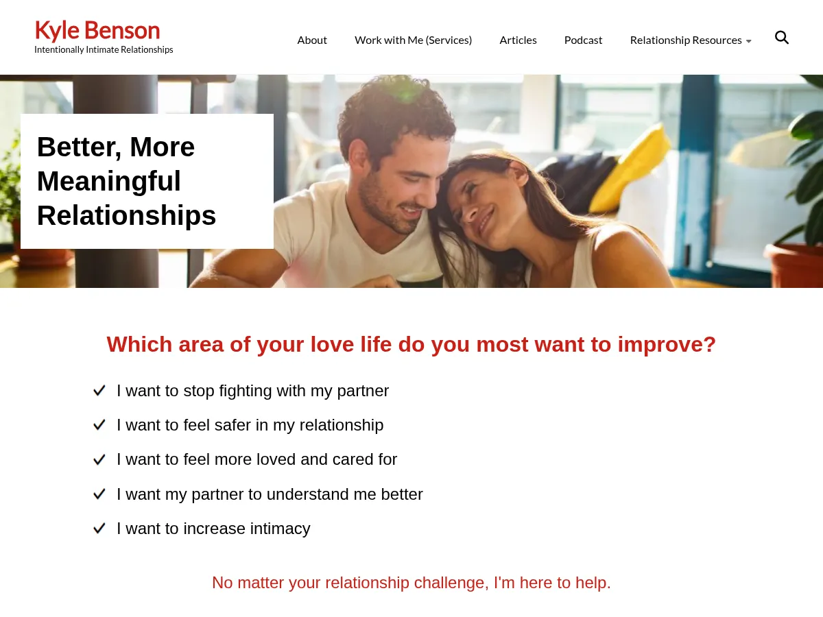 Kyle Benson - Relationship Coach Screenshot