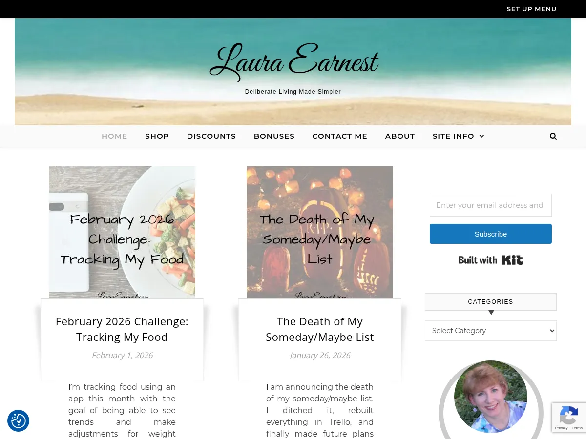 Laura Earnest - Deliberate Living Made Simple Screenshot