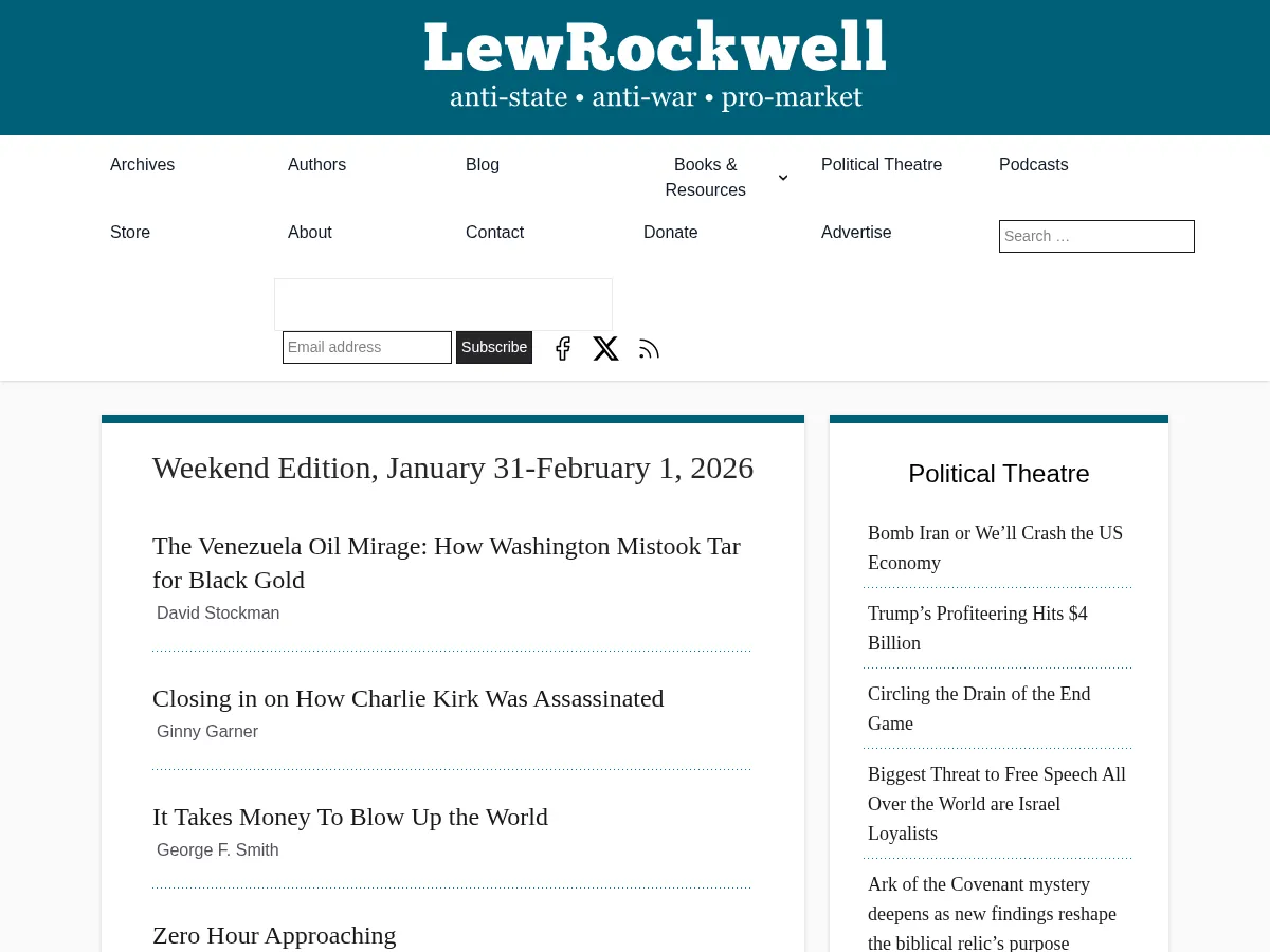 Lew Rockwell Screenshot
