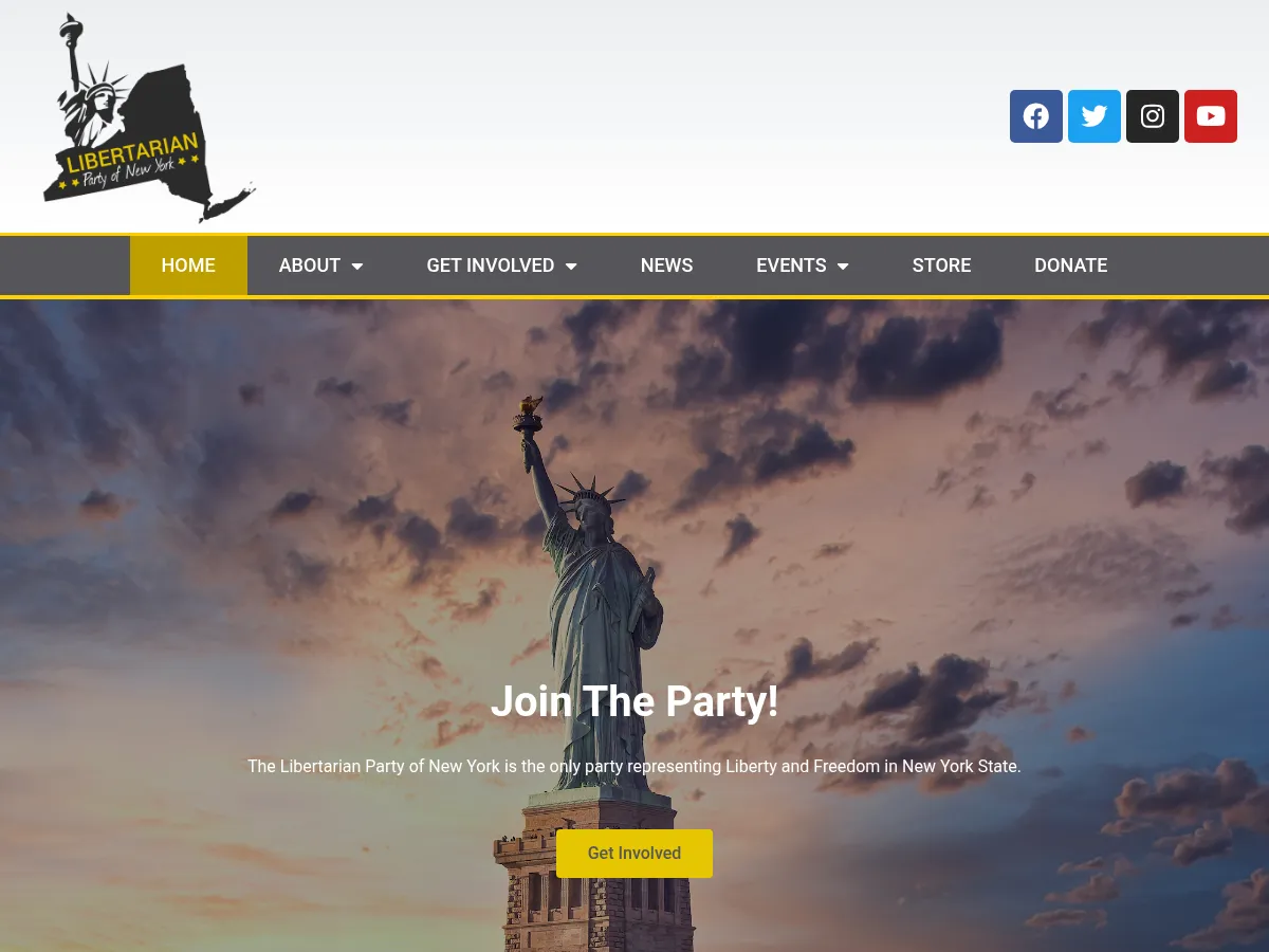 Libertarian Party of New York Screenshot