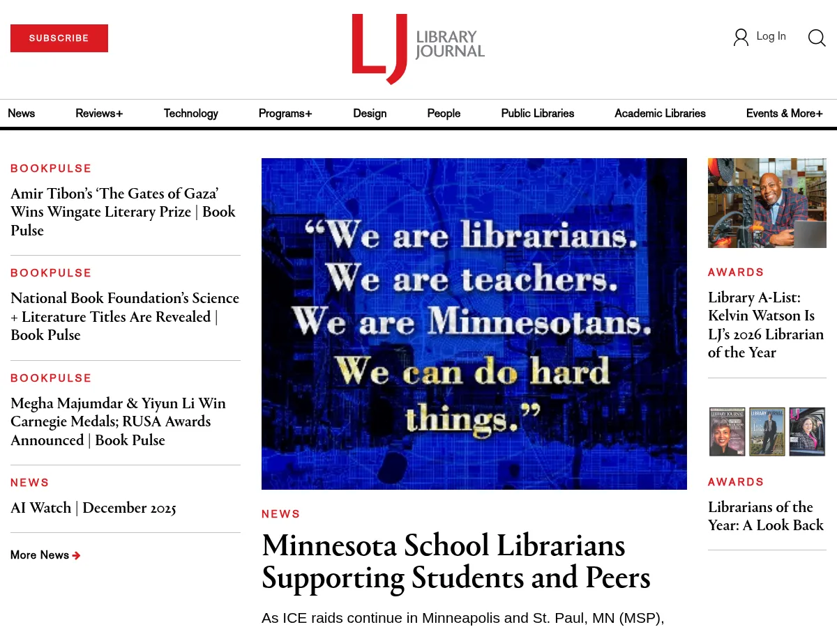 Library Journal Screenshot